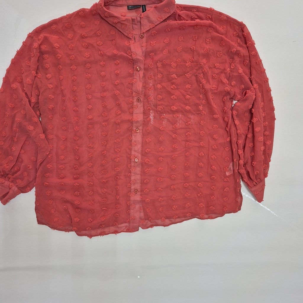 Женская рубашка ASOS кораллового цвета (прозрачная), фото 1