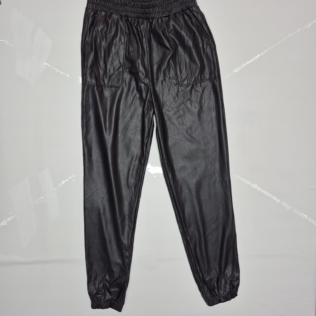 Женские брюки NEW LOOK, из эко-кожи (чёрные), фото 1